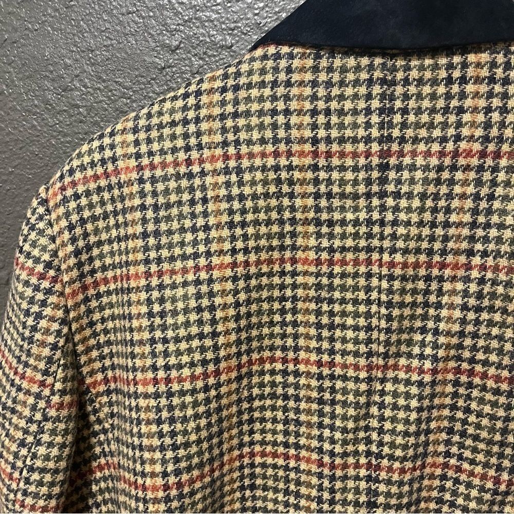Vintage Maurice’s Houndstooth Suede Accent Blazer Large - Picture 5 of 11